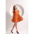 Mini vestido naranja de verano para mujer